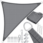KESSER® Schaduwdoek 2,5x2,5x3,5m - Zonnezeil - Waterafstotend - Grijs •